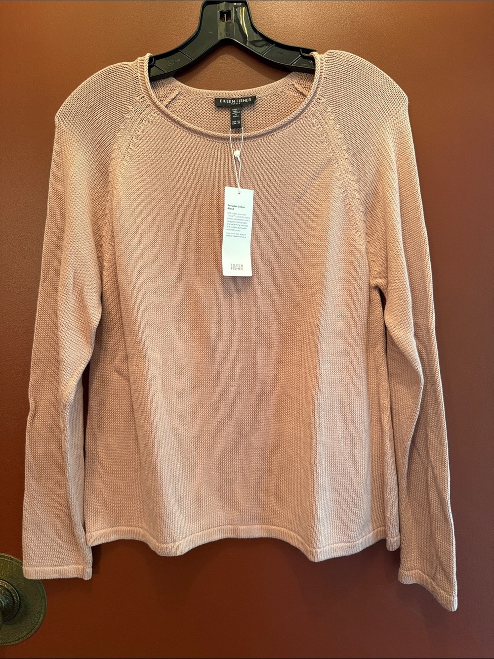 Eileen Fisher Dusty Rose Crewneck Lightweight Knit